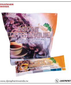 Instant Coffee mixture with Ginkgo and Ginseng Powder is specially formulated by using high quality Ginkgo leaves powder, Ginseng root powder and Coffee. Health Benefits: Improve memory Blood circulation Improve eyesight Reduce cholesterol level Prevents arteriosclerosis Antioxidant Prevents senile dementia Prevents Alzheimer’s Prevents impotence/ erectile dysfunction Prevent Edema Treat Hemorrhoids Prevent Inflammation Treat Migraine Anti Allergies Anti Asthma Anti-stress Resist infection Anti-oxidant Anti-aging Lower blood cholesterol Radiation protection How to use it Mix 1 sachet in (200ml) of hot water